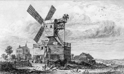 Mühle auf Wimbledon Common, aus 